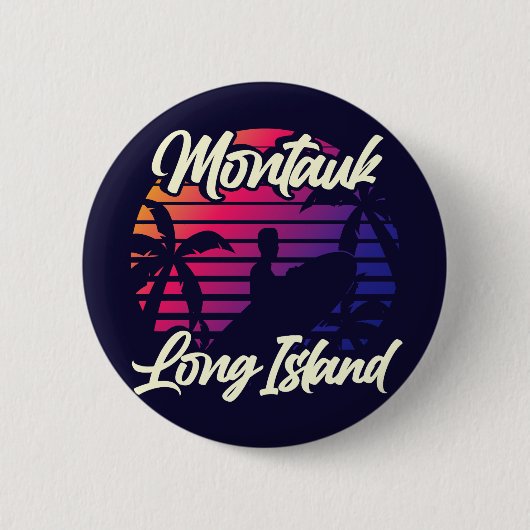 Montauk, Long Island Ronde Button 5,7 Cm (Voorkant)