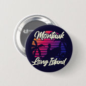 Montauk, Long Island Ronde Button 5,7 Cm (Voorkant /achterkant)