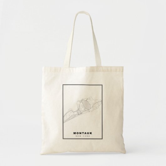 Montauk Map Tote Bag (Voorkant)