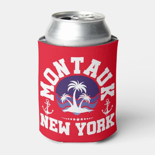 Montauk, New York Blikjeskoeler (Blikje Voorkant)