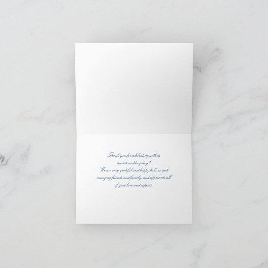 Montauk New York Bruiloft Bedankkaart (Binnen)