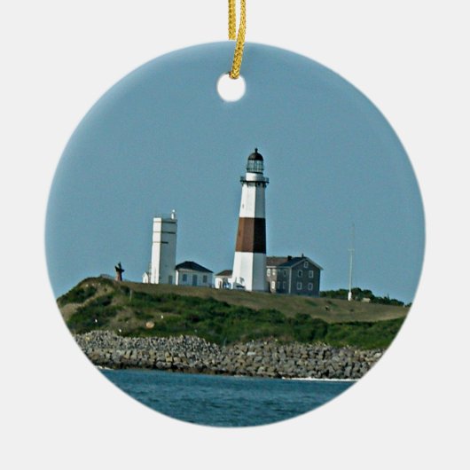 Montauk New York Keramisch Ornament (Voorkant)