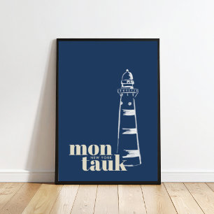Montauk New York moderne vuurtoren Poster