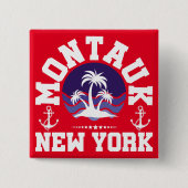 Montauk, New York Vierkante Button 5,1 Cm (Voorkant)