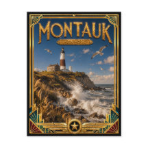 Montauk New York Vintage Art Deco Gouden Tijdperk