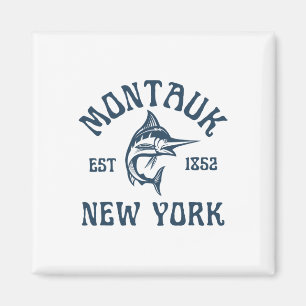 Montauk New York Vissen Marlijn Reizen Vis Strand Magneet