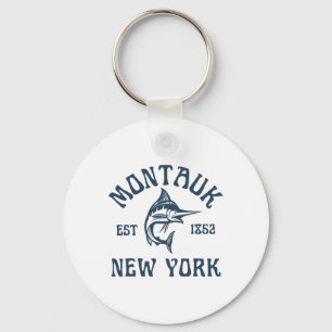 Montauk New York Vissen Marlijn Reizen Vis Strand Sleutelhanger