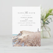 MONTAUK NIEUWE YORK Waterverf Beach Save the Date  Kaart (Staand voorkant)