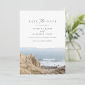 MONTAUK NIEUWE YORK Waterverf Beach Save the Date Kaart (Staand voorkant)