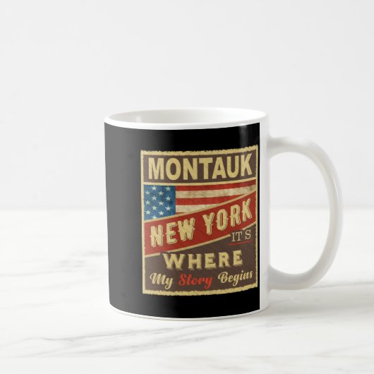Montauk Ny Its Where My Story Begins Koffiemok (Rechts)