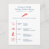Montauk NY Wedding Reception Itinerary Chronic Informatiekaartje (Voorkant)