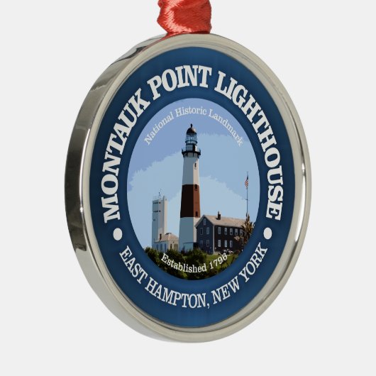 Montauk Point Light Metalen Ornament (Rechts)