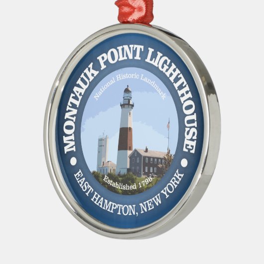 Montauk Point Light Metalen Ornament (Links)