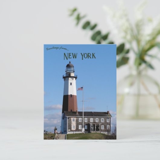 Montauk Point Light, Verenigde Staten Briefkaart (Staand voorkant)