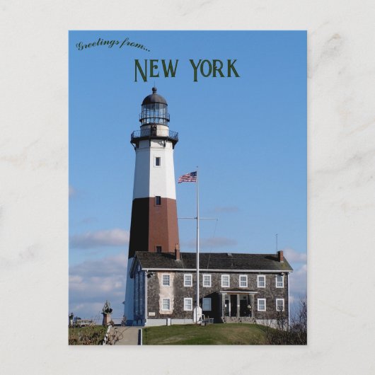 Montauk Point Light, Verenigde Staten Briefkaart (Voorkant)