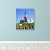 Montauk Point Lighthouse Canvas Afdruk (Insitu (Houten vloer))