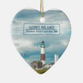 Montauk Point Lighthouse Keramisch Ornament (Rechts)