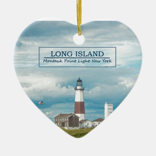 Montauk Point Lighthouse Keramisch Ornament (Voorkant)