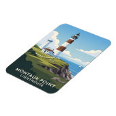Montauk Point Lighthouse, Kustklif & Zeilboot Magneet (Linkerzijde)