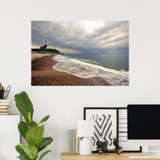 Montauk Point LIghthouse, Long Island, New York Poster (Thuiskantoor)