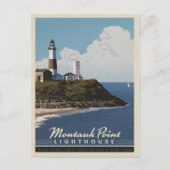 Montauk Point Lighthouse, Long Island NY Briefkaart (Voorkant)