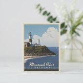Montauk Point Lighthouse, Long Island NY Briefkaart (Staand voorkant)