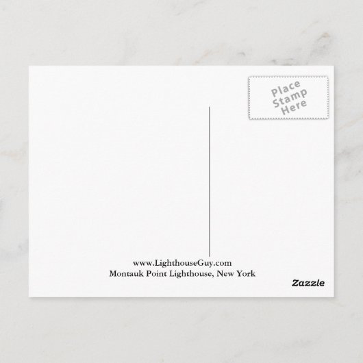 Montauk Point Lighthouse, New York Briefkaart (Achterkant)