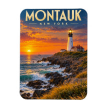 Montauk Point Lighthouse Zonsondergang New York