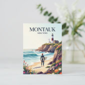 Montauk Point New York Briefkaart (Staand voorkant)