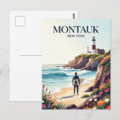 Montauk Point New York Briefkaart (Voorkant / Achterkant)