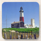Montauk Point Vuurtoren Drank Coaster Bier Onderzetter (Voorkant)
