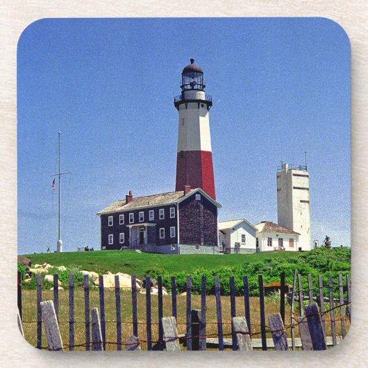 Montauk Point Vuurtoren Drank Coaster Bier Onderzetter (Voorkant)