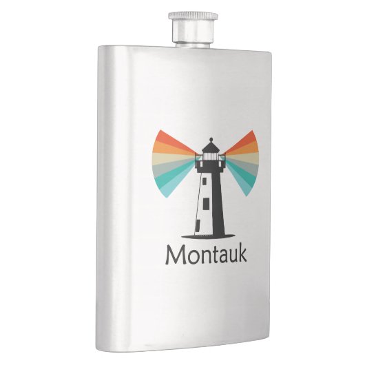 Montauk Point, vuurtoren in New York, regenboog Flacon (Rechts)