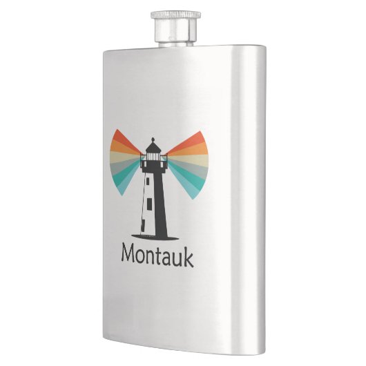 Montauk Point, vuurtoren in New York, regenboog Flacon (Links)