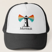 Montauk Point, vuurtoren in New York, regenboog Trucker Pet (Voorkant)
