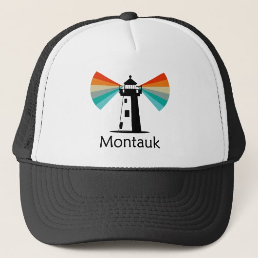 Montauk Point, vuurtoren in New York, regenboog Trucker Pet (Voorkant)