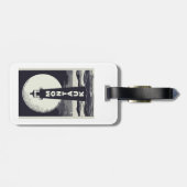 Montauk Point vuurtoren Moon Bagagelabel (Achterkant horizontaal)