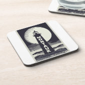 Montauk Point vuurtoren Moon Bier Onderzetter (Linkerzijde)