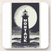 Montauk Point vuurtoren Moon Bier Onderzetter (Voorkant)