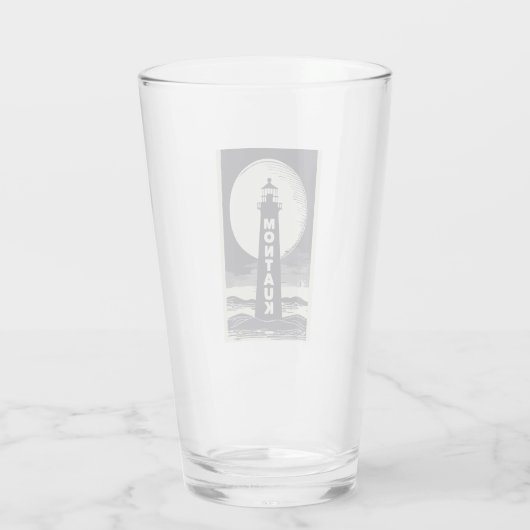 Montauk Point vuurtoren Moon Glas (Achterkant)