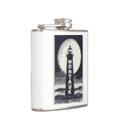 Montauk Point vuurtoren Moon Heupfles (Rechts)