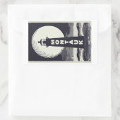 Montauk Point vuurtoren Moon Rechthoekige Sticker (Tas)