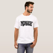 Montauk  retro design New York Hamptons T-shirt (Voorkant volledig)