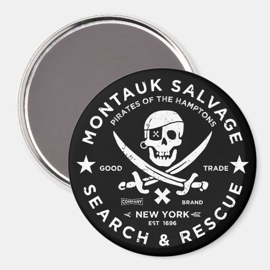 Montauk Salvage Co. 2" Magnet v1 (Voorkant / Achterkant)