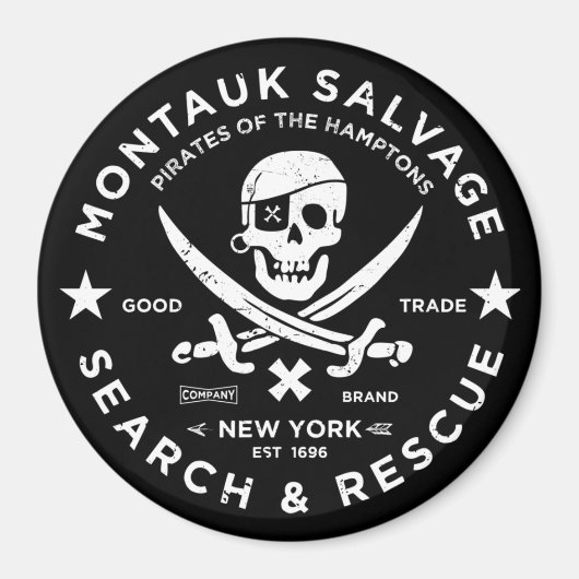 Montauk Salvage Co. 2" Magnet v1 (Voorkant)