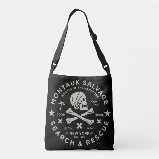 Montauk Salvage Co. Logo Canvas tas Medium (Achterkant)