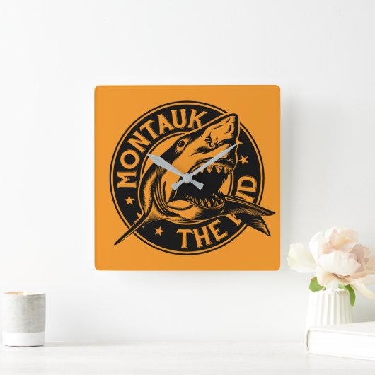 Montauk Salvage Co. Montauk De Eindwandklok Vierkante Klok (Huis)