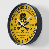 Montauk Salvage Co. Pirate Wall Clock v2 (Hoek)