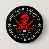 Montauk Salvage Co. Red Pirate Button (Voorkant)