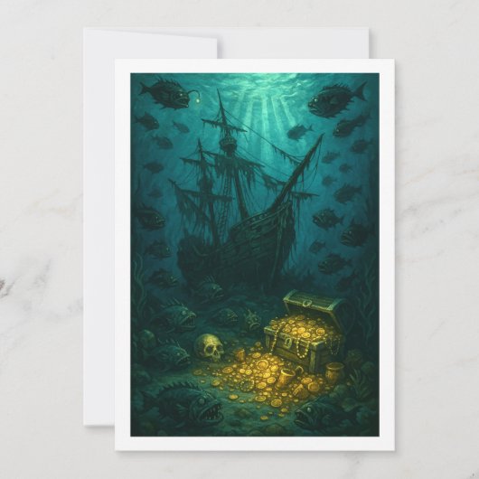 Montauk Salvage Co. Shipwreck Card 5x7 Save The Date (Voorkant)